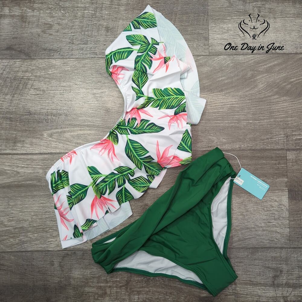 Summer Mae One Shoulder Bikini Swimsuit Size S
